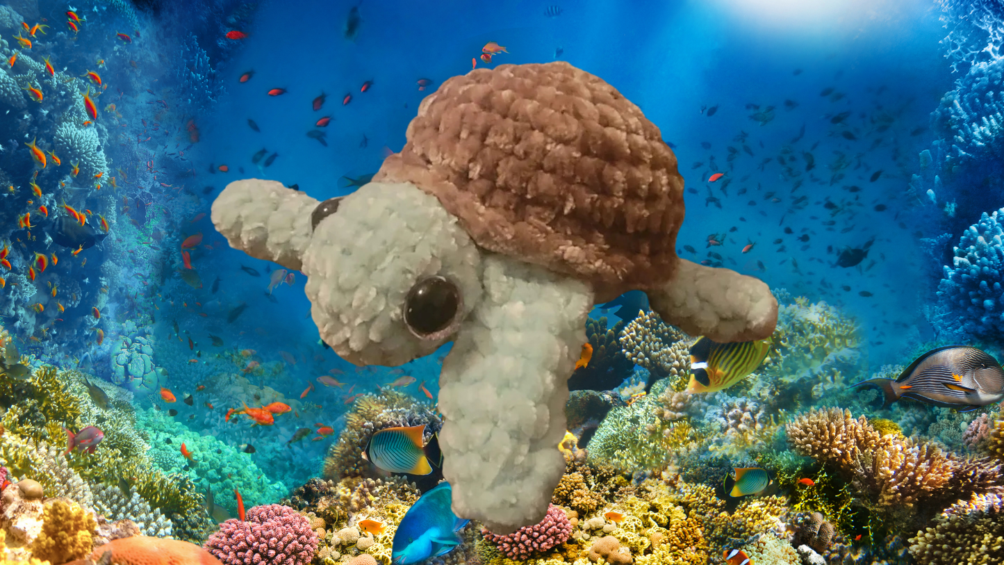 Tater Tide (Small Eye Version) - The Tiny Sea Turtle with Big Ocean Energy